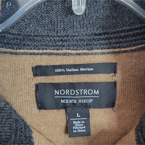Nordstrom Men's Merino Wool Quarter Zip Sweater Large - Picture 2 of 6